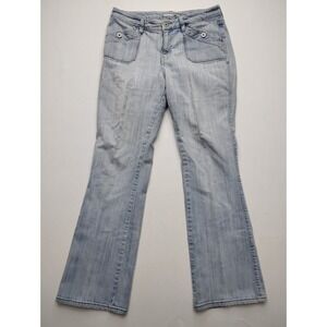 Chico's‎ Platinum Jeans Size 1 Regular Light Wash Bootcut Stretch vintage 34x31